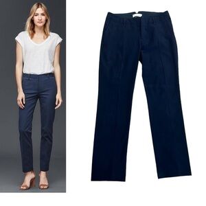 Gap true straight stretch navy blue ankle pants Sz 4